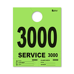4 Part Heavy Brite Dispatch Numbers - Lime Green - 3000-3999